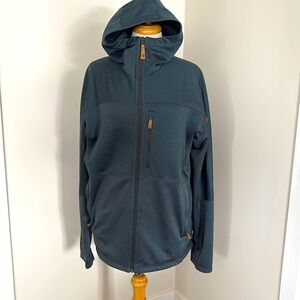 Fjallraven blue/green front zipper hoodie